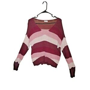 Harper Hi Low Knit Sweater L Mauve, Burgundy, Pink Comfy, Soft, Fall, Spring